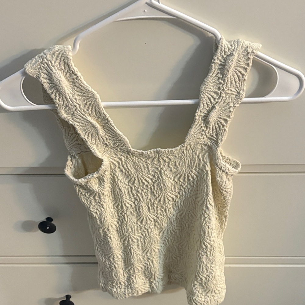 Cream Textured Women's Top Free People top